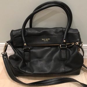 Kate Spade black leather crossbody bag
